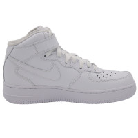 新品/耐克/Nike Wmns Air Force 1 Mid 全白高帮小白鞋女鞋 366731-100 白色 37.5码