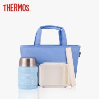 膳魔师THERMOS儿童焖烧杯焖烧壶不锈钢真空保温饭盒粥桶SK午餐组合 SK3000L BL