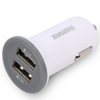 REMAX 简系列CC201 车充双USB 2.1A 白色