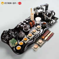 艺宏堂 压板小佛内白紫砂茶具套装+中华
