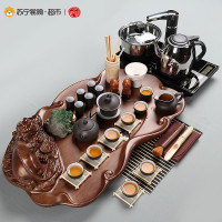 艺宏堂 压板貔貅内白紫砂茶具套装+中华