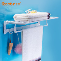 卡贝cobbe 毛巾架太空铝浴巾架 卫浴五金挂件杆卫生间洗手间浴室置物架1314-5系60cm不包安装 1314-5系60cm