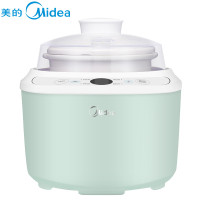 美的(Midea)MD-WBZS101XL-G隔水电炖锅小炖盅白瓷迷你煮粥煲汤锅