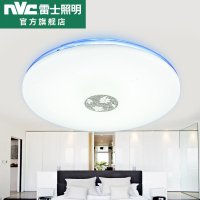 雷士照明卧室灯吸顶灯LED灯具现代简约风格碧湖款圆形18瓦自然光高透光防变色易打理防蚊虫 【月白-普通款】18瓦-LED白光-直径32.5cm