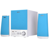 恩科（ENKOR）E900B多媒体蓝牙电脑音箱木质2.1插卡音响低音炮 蓝色