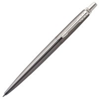 派克PARKER 签字笔 Jotter乔特系列牛津灰细纹凝胶水笔 中性笔 学生办公通用日常书写原子笔0.55mm黑笔芯 乔特牛津灰细纹凝胶水笔