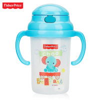 费雪牌(FISHER-PRICE)宝宝PP双耳防漏训练学饮杯 FP-8008蓝色280ml 适用年龄：6个月以上