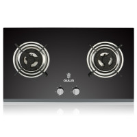 Oulin/欧琳JZT-E301B天燃气灶嵌入式钢化玻璃台式煤气灶具双灶4.0KW大火力【天然气】