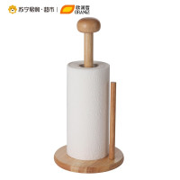 欧润哲 橡胶木纸巾架 109201