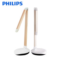 飞利浦(PHILIPS)led台灯自然光学习书桌儿童阅读灯大学生卧室床头宿舍节能小台灯简约现代触摸开关创意台灯 酷恒 香槟金
