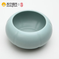 东道 苏宁自营 汝窑功夫茶具手工水洗茶洗大号茶盂 开片可养金线 送礼礼盒