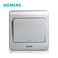西门子(SIEMENS)开关插座 远景彩银系列一开双控带荧光5TA01141CC122 彩银 一开双控