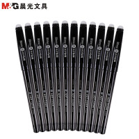 晨光(M&G)61116可擦中性笔10支/盒 0.5mm 热可擦笔 按动中性笔 摩擦笔 水性笔 学生用笔 创意可爱水笔 黑色