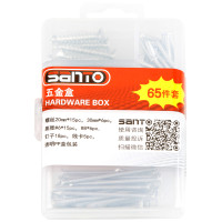 赛拓(SANTO) 65件小五金盒 膨胀螺丝钉 线卡 自攻螺丝 长螺丝 65件套货号5290 65件套工具盒