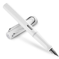 凌美(LAMY) Safari狩猎者系列钢笔墨水笔商务办公用笔纯白色 EF尖 纯白色