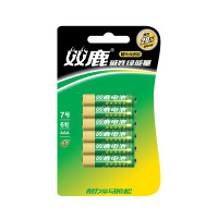 双鹿 碱性绿能量7号 电池 LR03L 6节/卡 （卡）