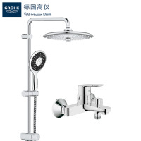 德国-高仪(GROHE) 高仪2018新款 淋浴花洒喷头 手持花洒 浴缸龙头 260MM铜制大顶喷 淋浴柱 花洒套装 34337000恒温龙头+260MM维达利花洒