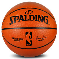 斯伯丁(SPALDING) 篮球 室内室外水泥地通用PU蓝球NBA比赛用球 74-570NBA职业比赛复刻版