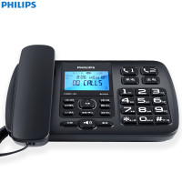 飞利浦 PHILIPS录音电话机/留言答录/存储卡扩展/办公商务家用保密插卡座机电话 CORD165（黑色）