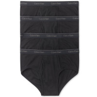 Calvin Klein 凯文克莱 CK男士全棉三角内裤4件装U4000 黑色 M