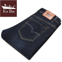金盾(KIN DON)新款牛仔裤男冬季厚款微弹力修身休闲裤男青年裤子男直筒长裤装男士牛仔裤 金盾5105烟灰色 29(2尺2)