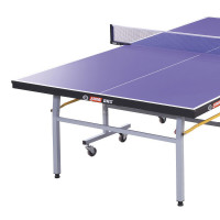 红双喜(DHS)乒乓球台可折叠室内家用有轮子滚轮球桌T2023重量115KG(附网架 兵拍 乒球) 单折式球台