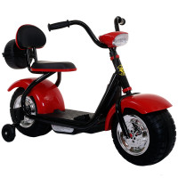 奇客童车2-6岁儿童电动车电动摩托车男孩女孩宝宝玩具车 红色