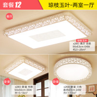 Grevol品拓PINTUO吸顶灯LED简约现代吸顶灯铁艺客厅灯长方形温馨卧室灯具套餐三室两厅组合灯具套餐25M2 套餐12-琼枝玉叶