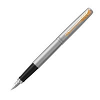 派克PARKER 钢笔 Jotter乔特系列钢杆墨水笔 学生商务办公文具用品金属不锈钢F-M笔尖书写0.5-0.7mm 2018乔特钢杆金夹墨水笔-F尖0.5mm