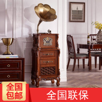欧蒂诺品牌欧式实木仿古留声机 升级款ODN-898Z-1 复古黑胶唱片机老式大喇叭电 唱机 经典棕