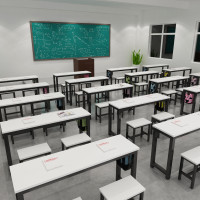 三能 办公家具培训桌会议桌其他现代简约木质长条桌多功能办公桌简约现代拼接组合 1.2米胡桃色