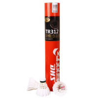 启康 红双喜DHS羽毛球 TR312 精选鸭毛 新概念三段式 12只装 TR312 12只/桶