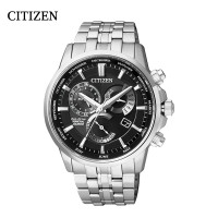 西铁城（CITIZEN）光动能黑色表盘三眼万年历多功能时尚休闲商务男表 BL8141-87E