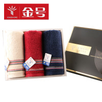 金号(KING SHORE) 清馨-3-1 三条装 毛巾 GA1067（颜色随机 红/蓝/棕/白）（单位：盒）