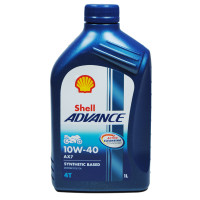 壳牌(Shell)Advance AX7 10W-40 爱德王子四冲程摩托车机油 1L 欧盟原装进口