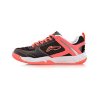 李宁(LI-NING)17春秋 舒适耐磨 女款黑/荧光果红羽毛球鞋AYTM004-3 AYTM004-3黑荧光果红 38码