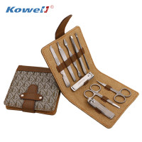韩国（kowell）指甲刀套装多功能修甲美甲工具不锈钢家用指甲剪钳套装