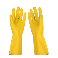加厚型乳胶手套耐磨防滑家用工业耐酸碱牛筋保洁清洁手套（双）