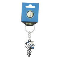 国际米兰足球俱乐部Inter Milan简约汽车挂件金属精灵蛇钥匙扣 深蓝色