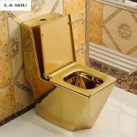 欧式钻石金色马桶节水彩金坐便器豪华虹吸式彩色座便器_9 305mm 默认颜色
