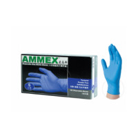 爱马斯 Ammex APFNC46100 一次性丁腈手套 （蓝色）- 大号