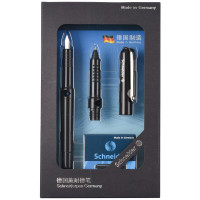 德国进口施耐德钢笔BK400学生商务铱金墨水签字笔礼盒套装 黑色