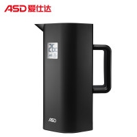 《安家》同款-爱仕达ASD 保温壶 RWS10P6WG 304不锈钢1L容量 咖啡真空保温水具 车载保温数显壶ABS 黑色RWS10P6WG-D