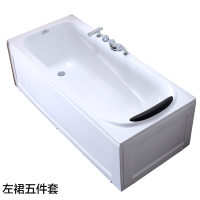 亚克力浴缸家用裙边浴盆冲浪按摩小浴缸1.0-1.8米浴缸_1 左裙侧面五件套 ≈1.1m