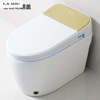 全自动烘干坐便无水箱冲水电动遥控座便器翻盖一体式智能马桶 升级版-全自动翻盖『土豪金』 400mm