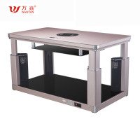 万焱（wanyan）T138SD升降电暖炉茶几多功能电暖炉升降茶几取暖器烤火桌电暖桌暖脚器高颜值（ 时尚玫瑰金）