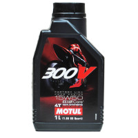 摩特（MOTUL）300V 4T 酯类全合成4冲程摩托车机油润滑油 15W50 SN级 1L 欧盟进口