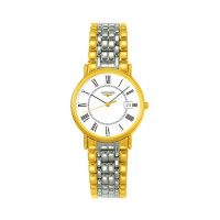 浪琴(LONGINES)瑞士品牌 瑰丽系列 男士石英表 钢带L4.720.2.11.7 金色