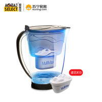 德国原装进口 爱泉仕 Aqua Select 家用净水壶 净水器 炫彩灰3.5L/升 一壶十二芯