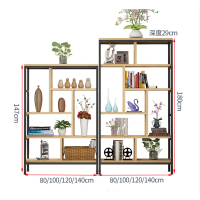 三能 办公家具人造板铁艺隔断置物架客餐厅装饰柜玄关屏风现代简约工业风落地书架 隔板置物架 5层80（颜色备注）